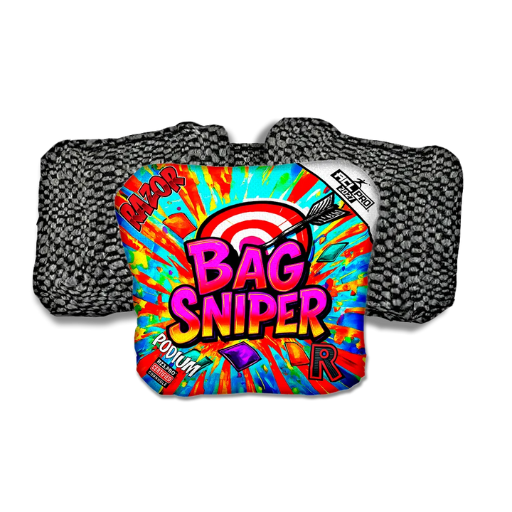 Podium PRO Bag Sniper Black Back Cornhole Bags