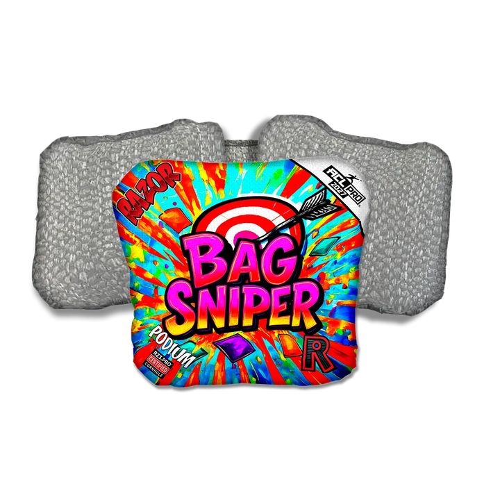 Podium PRO Bag Sniper Silver Back Cornhole Bags