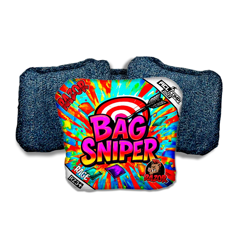 Rage COMP Bag Sniper Blue Back Cornhole Bags