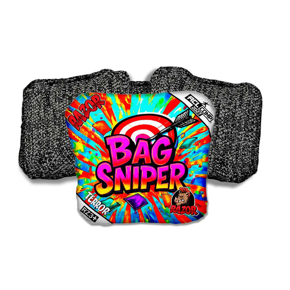 Terror COMP Bag Sniper Black Back Cornhole Bags