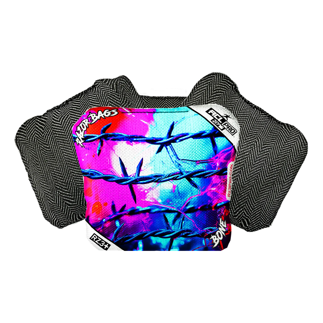 Bone | Barbed Wire | ACL PRO Razor Cornhole Bags