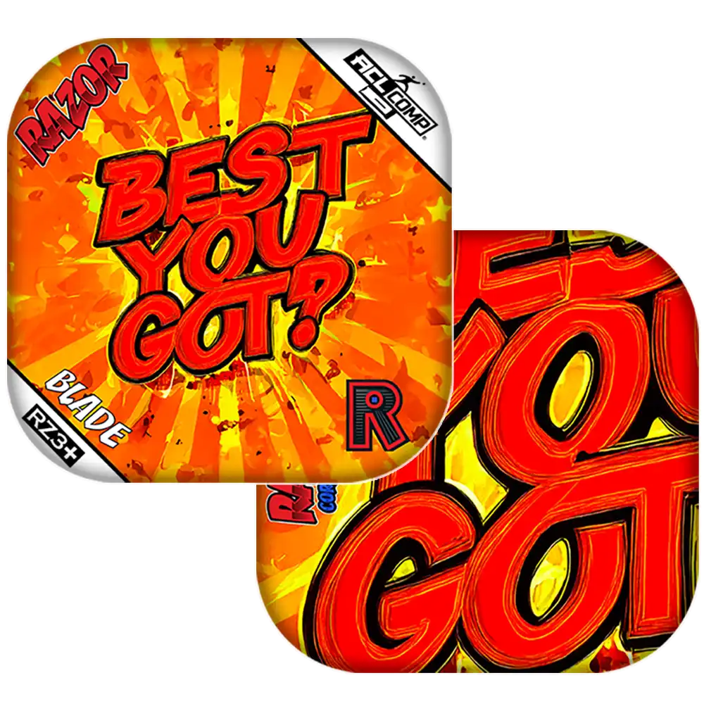 Two razor packaging containers with 'BEST YOU GOT?' text on a white background