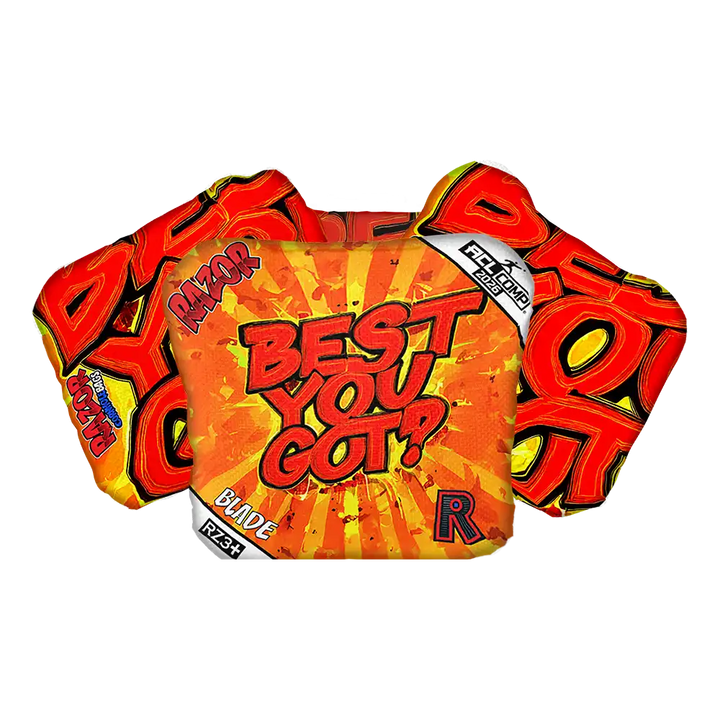 Three packs of Razer Blade with 'Best You Got?' text on a white background