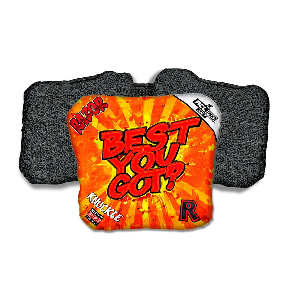 Knuckle PRO Best You Got Black Back Cornhole Bags