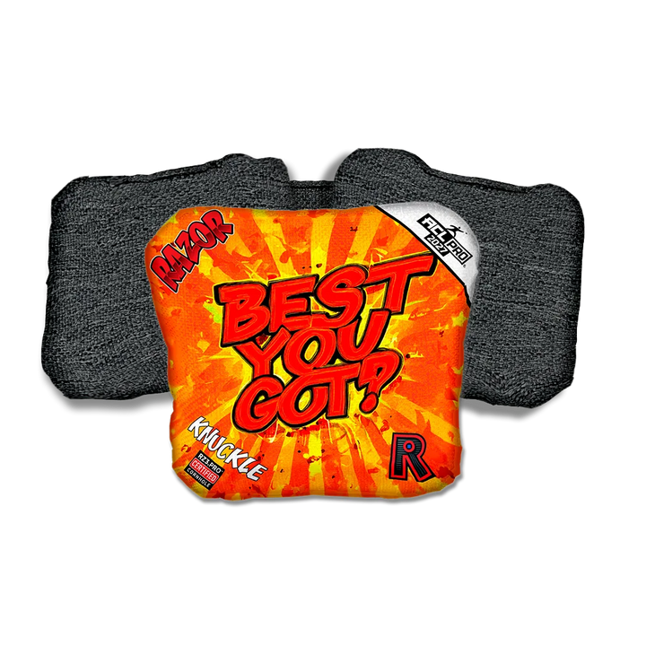 Knuckle PRO Best You Got Black Back Cornhole Bags