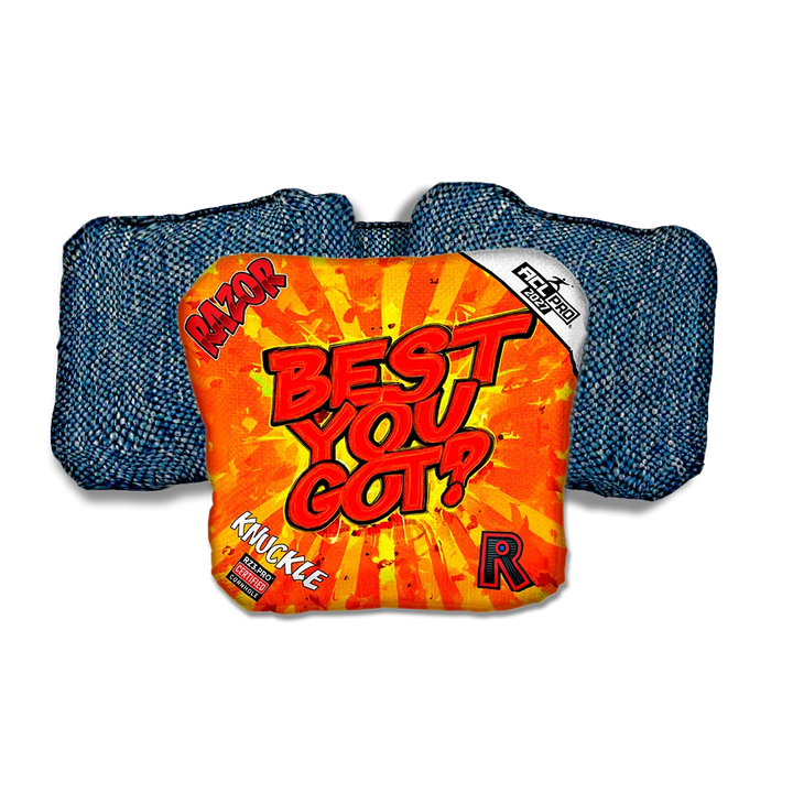Knuckle PRO Best You Got Blue Back Cornhole Bags