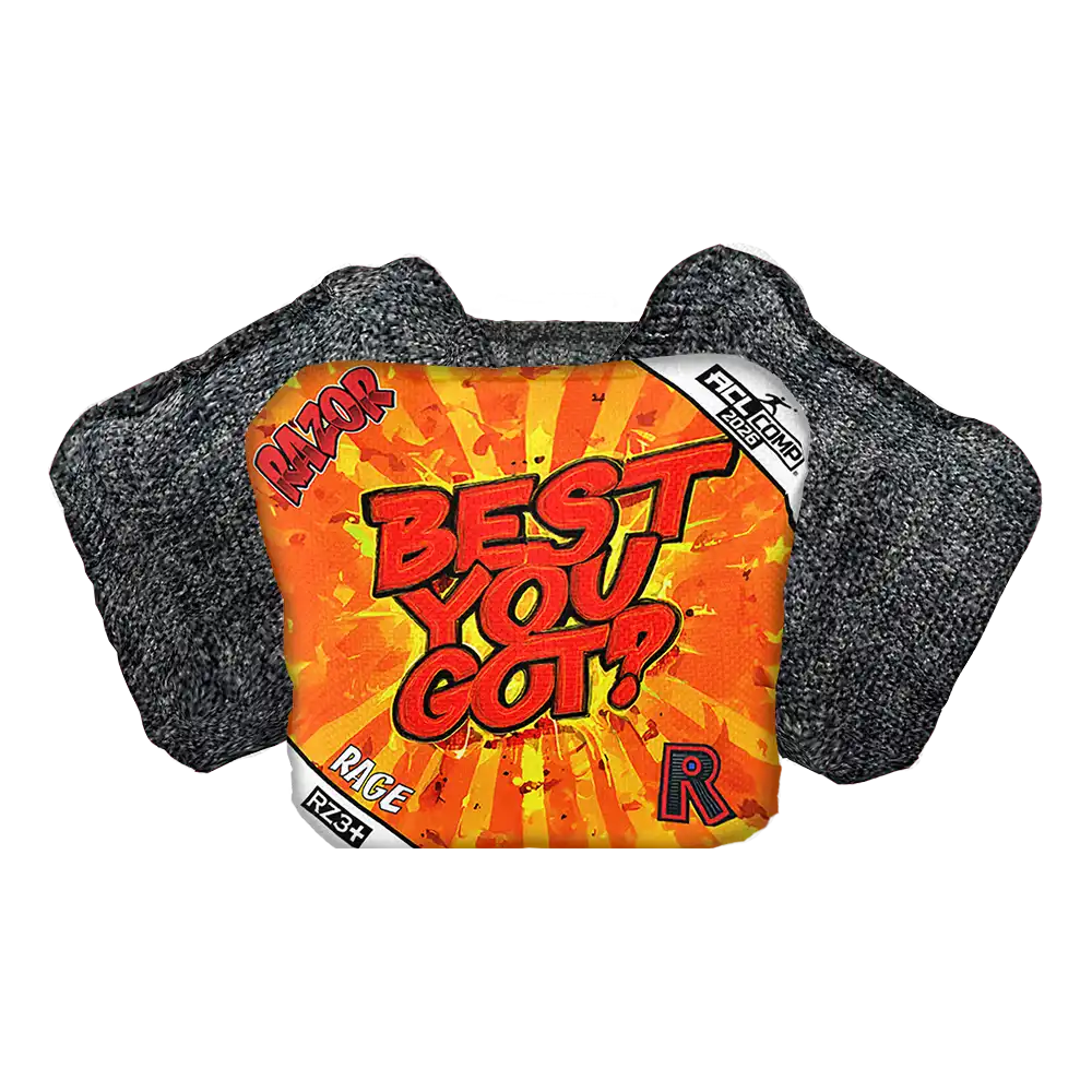 Razor Cornhole Bag with 'Best You Got?' text on a white background