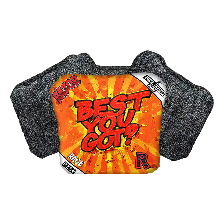 Razor Cornhole Bag with 'Best You Got?' text on a white background