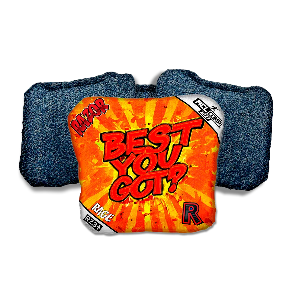 Rage COMP Best You Got Blue Back Cornhole Bags