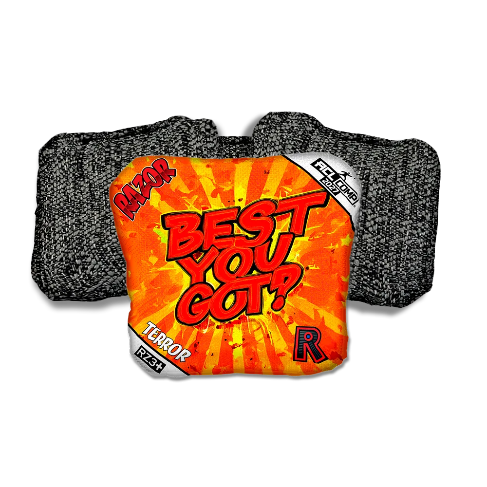 Terror COMP Best You Got Black Back Cornhole Bags