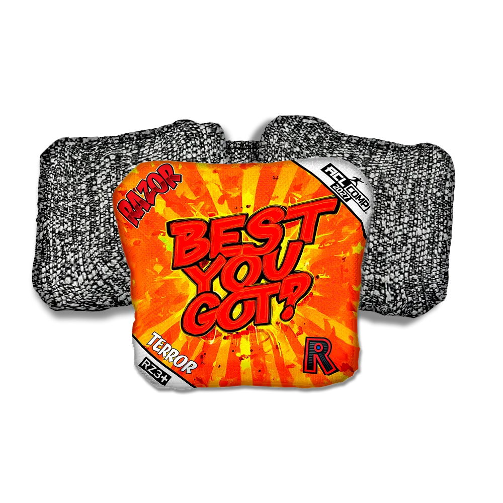 Terror COMP Best You Got Salt Pepper Back Cornhole Bags