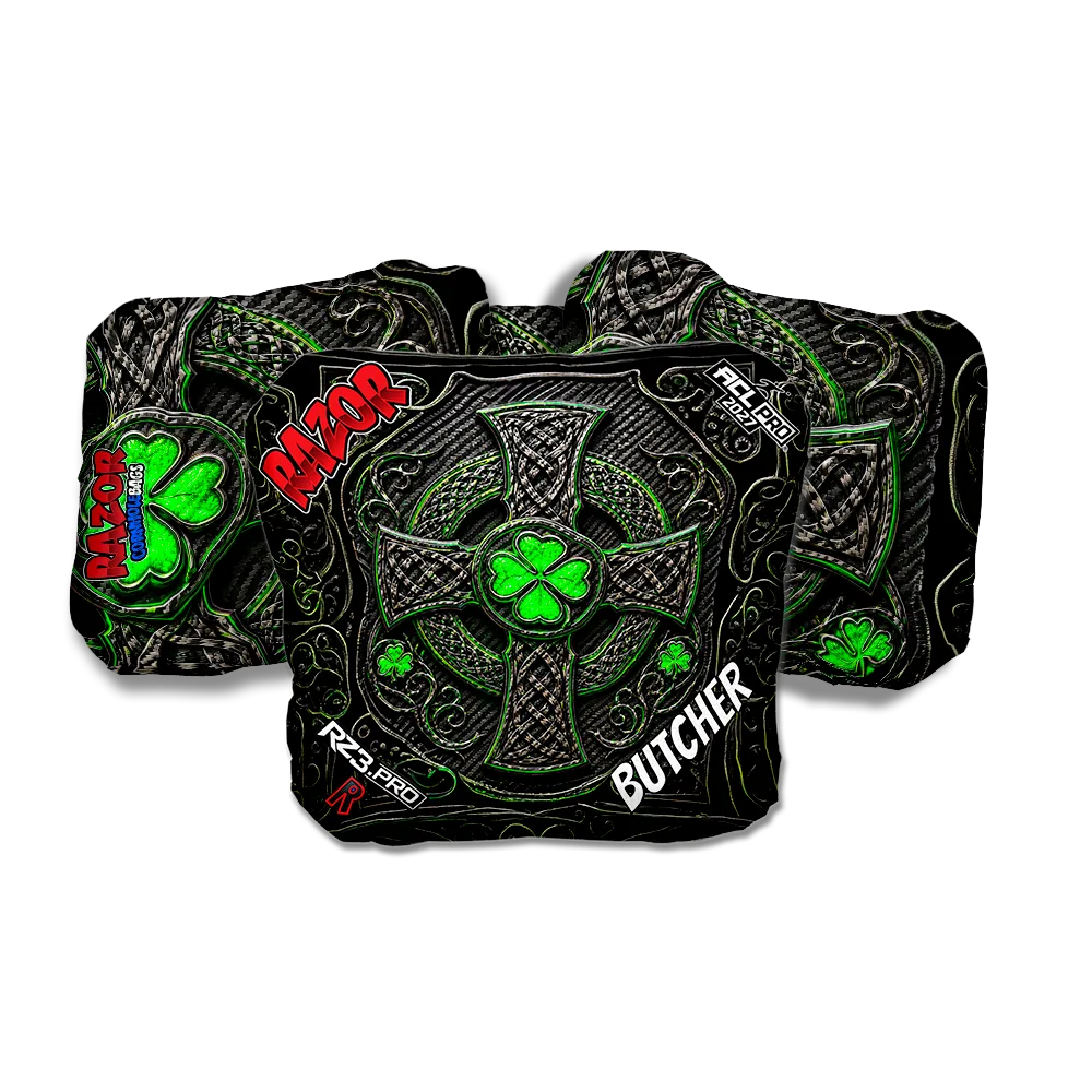 Butcher PRO Black Clover Cornhole Bags