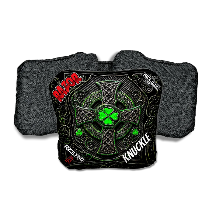 Knuckle PRO Black Clover Black Back Cornhole Bags