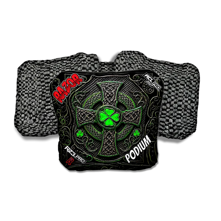 Podium PRO Black Clover Black Back Cornhole Bags