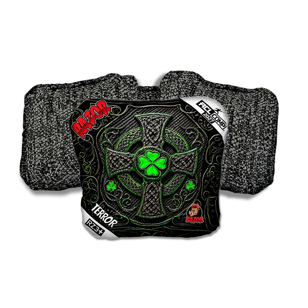 Terror COMP Black Clover Black Back Cornhole Bags