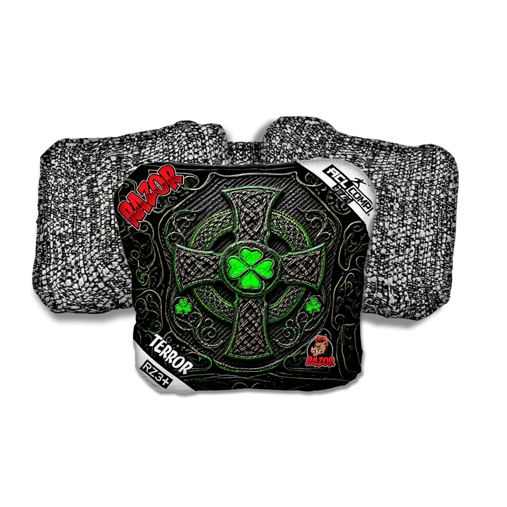 Terror COMP Black Clover Salt Pepper Back Cornhole Bags