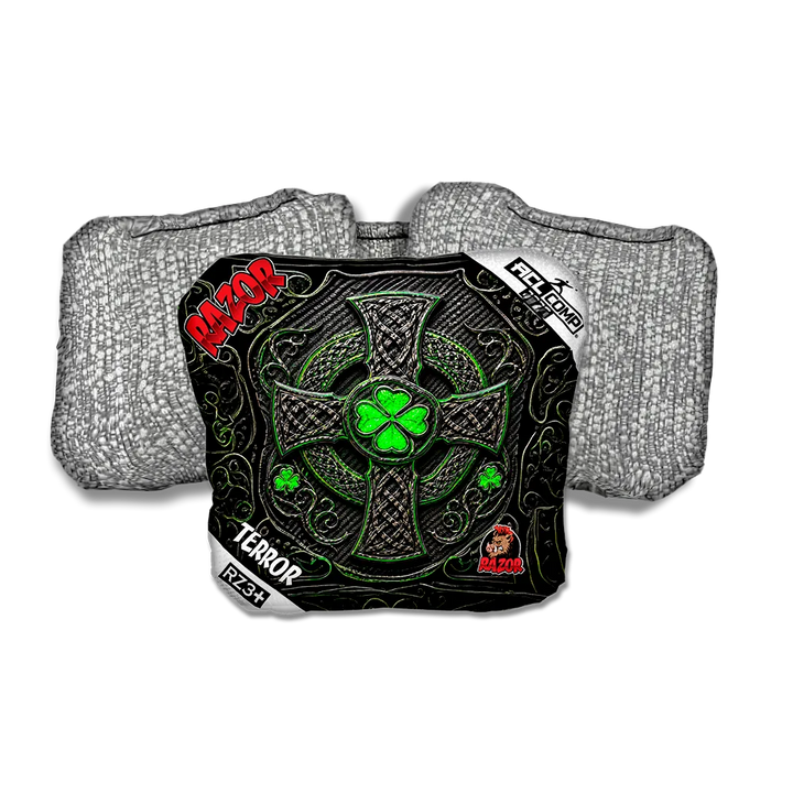 Terror COMP Black Clover Silver Back Cornhole Bags