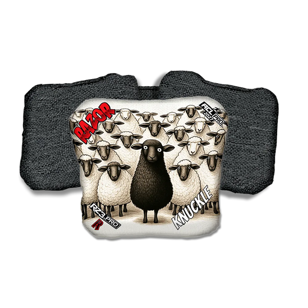 Knuckle PRO Black Sheep Black Back Cornhole Bags