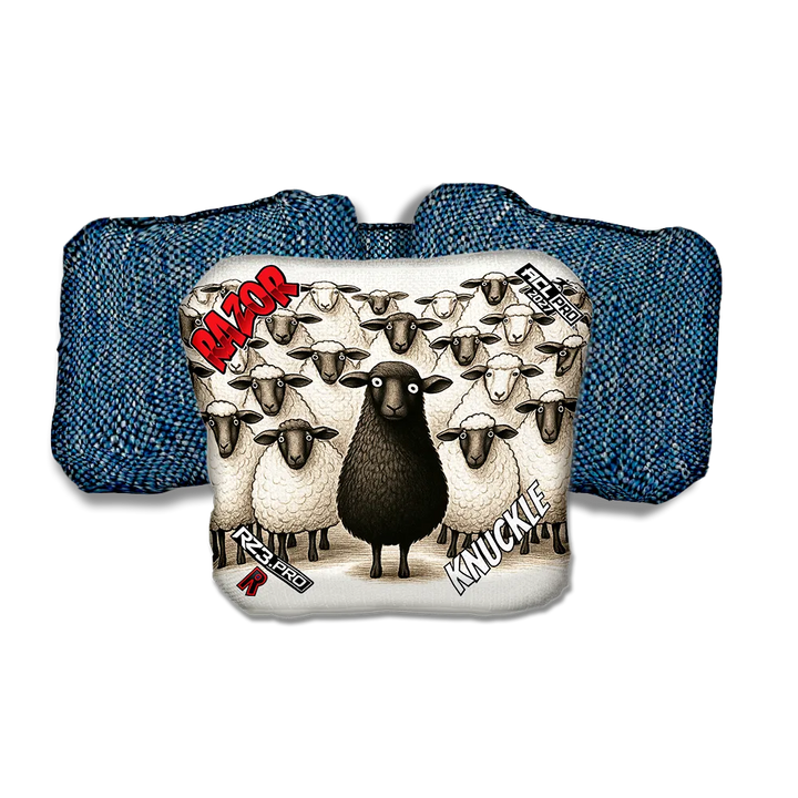 Knuckle PRO Black Sheep Blue Back Cornhole Bags