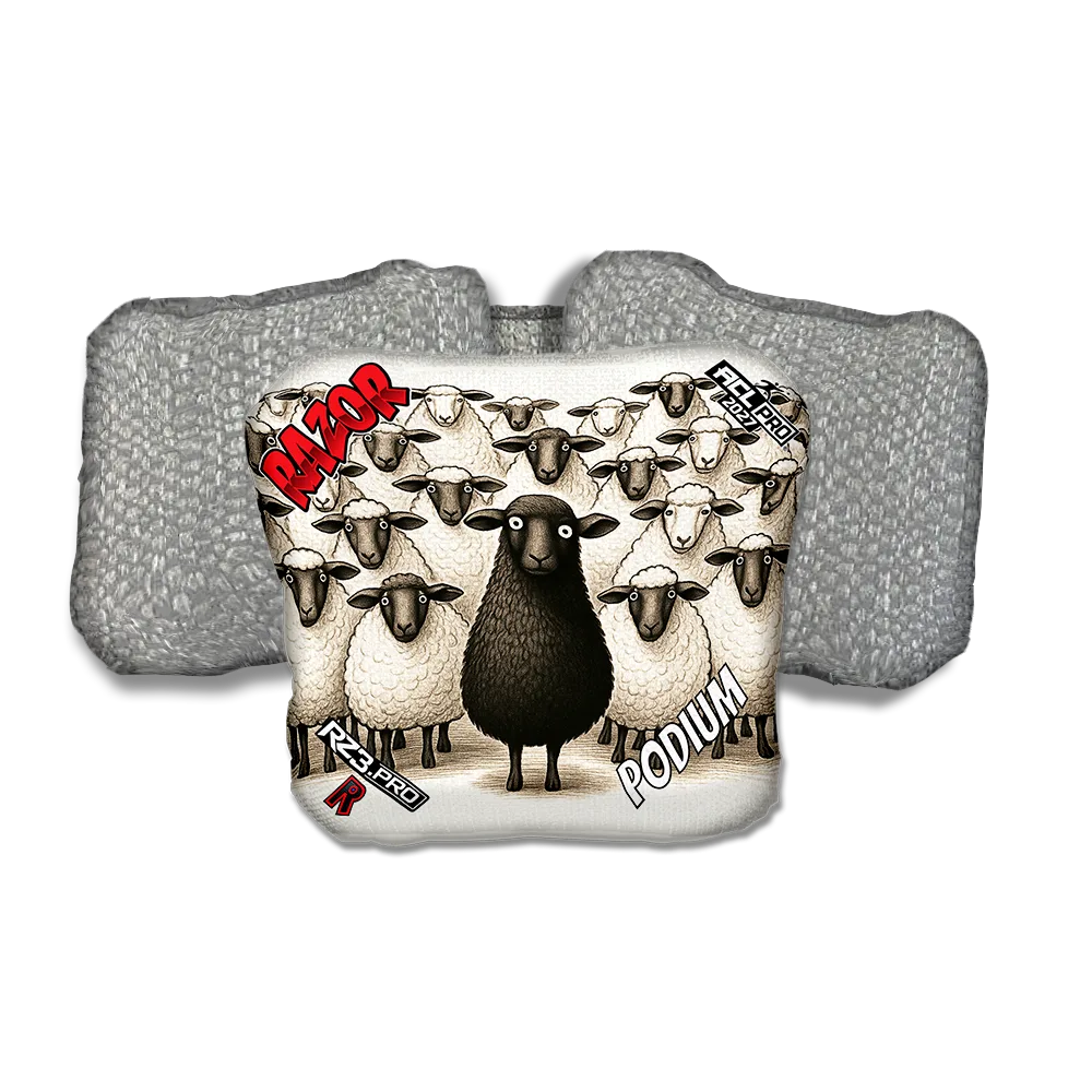Podium PRO Black Sheep Silver Back Cornhole Bags