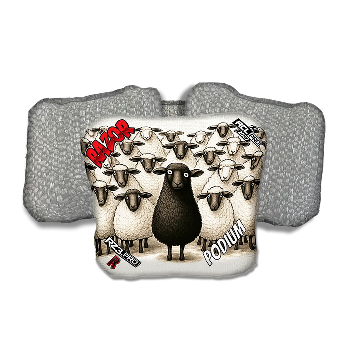 Podium PRO Black Sheep Silver Back Cornhole Bags