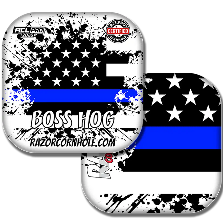 Boss Hog PRO | Blue Line Flag | ACL PRO Razor Cornhole Bags