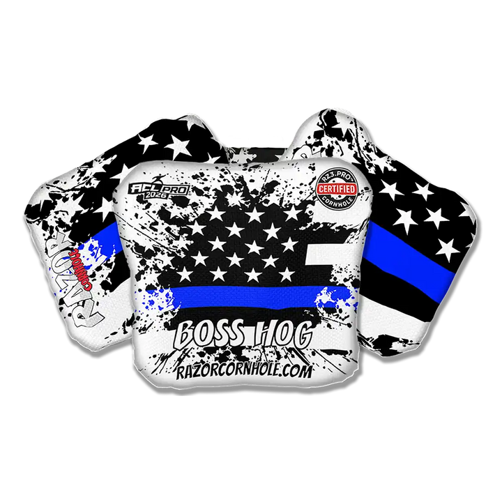 Boss Hog PRO | Blue Line Flag | ACL PRO Razor Cornhole Bags