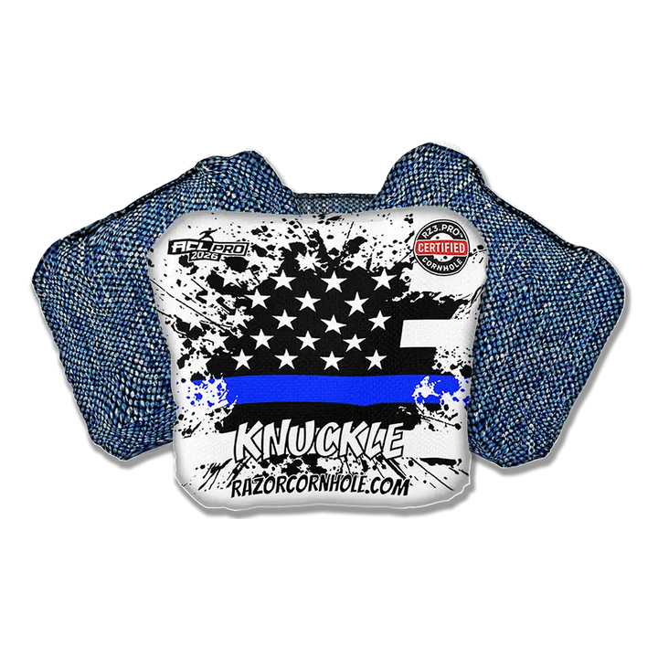 Knuckle PRO | Blue Line Flag | ACL PRO Razor Cornhole Bags