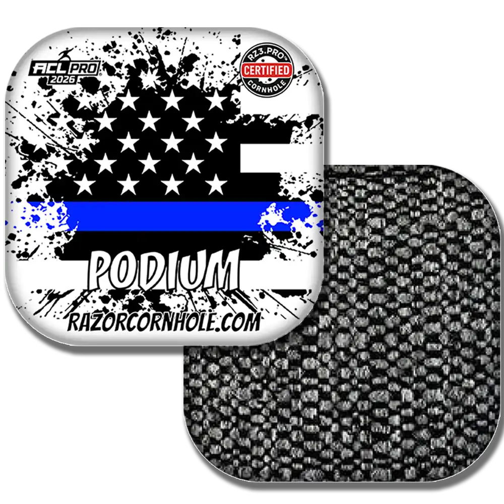 Podium PRO | Blue Line Flag | ACL PRO Razor Cornhole Bags