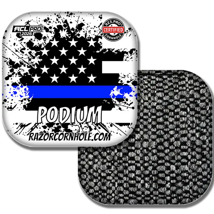 Podium PRO | Blue Line Flag | ACL PRO Razor Cornhole Bags