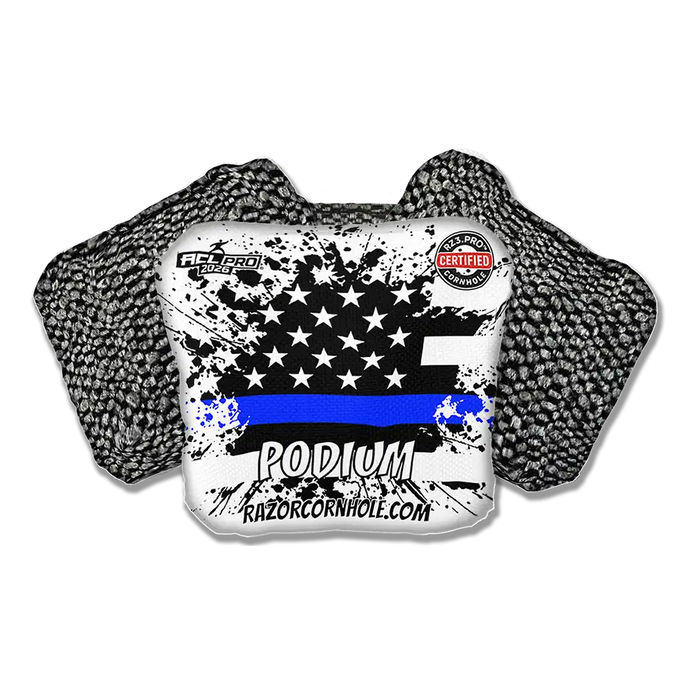 Podium PRO | Blue Line Flag | ACL PRO Razor Cornhole Bags