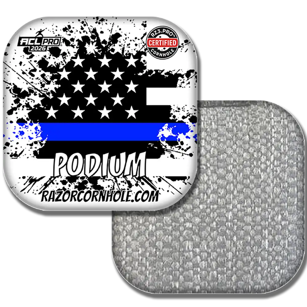 Podium PRO | Blue Line Flag | ACL PRO Razor Cornhole Bags