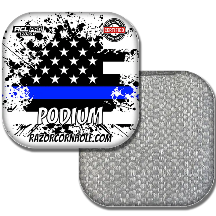 Podium PRO | Blue Line Flag | ACL PRO Razor Cornhole Bags