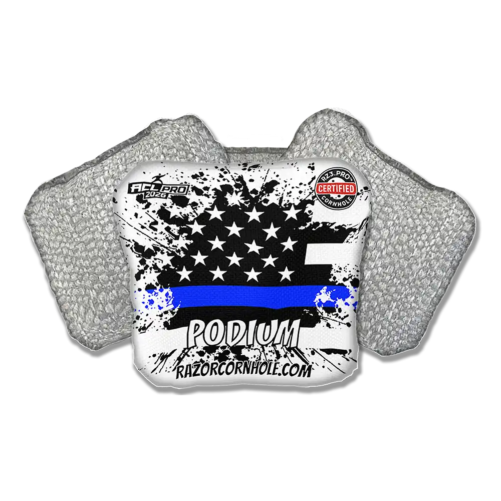 Podium PRO | Blue Line Flag | ACL PRO Razor Cornhole Bags