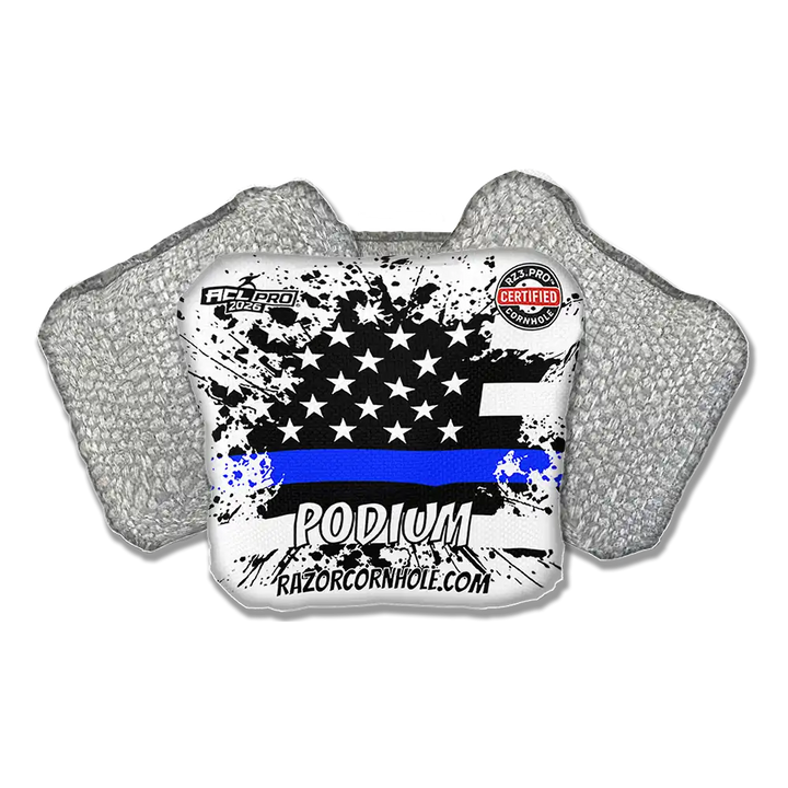 Podium PRO | Blue Line Flag | ACL PRO Razor Cornhole Bags