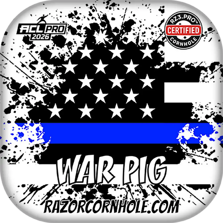 War Pig PRO | Blue Line Flag | ACL PRO Razor Cornhole Bags