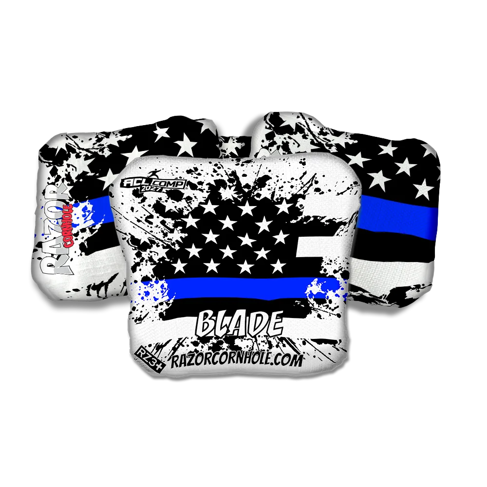 Blade COMP Blue Line Flag Cornhole Bags