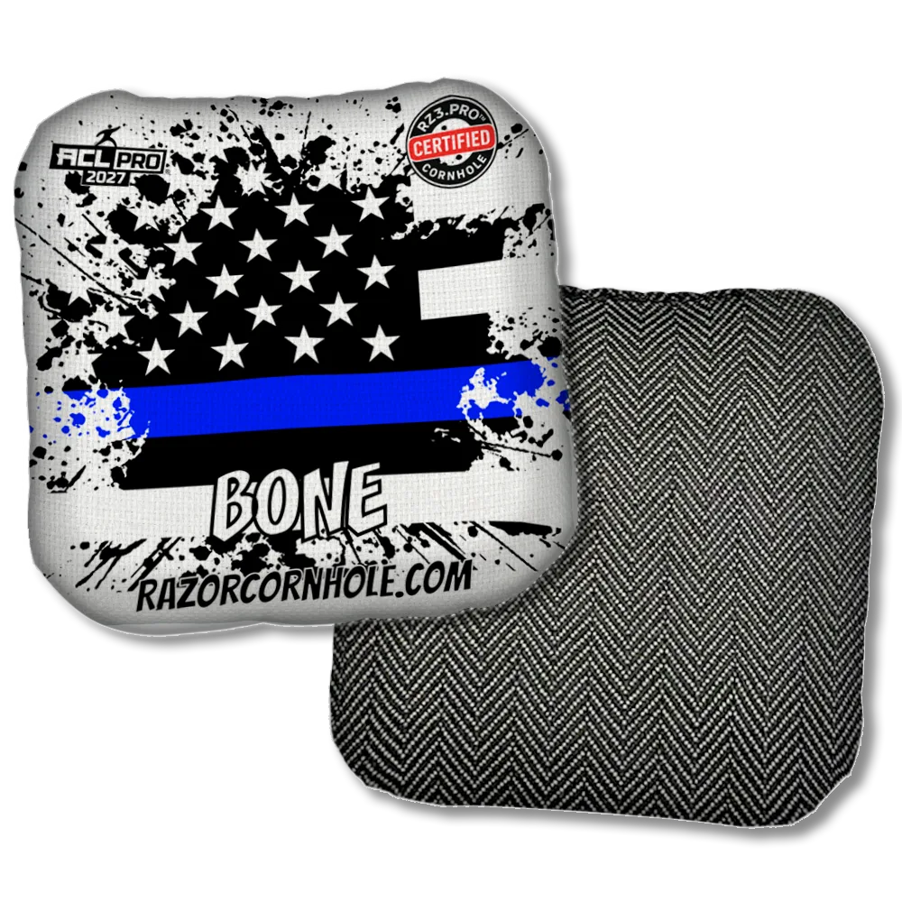 Bone PRO Blue Line Flag Black Back Product View