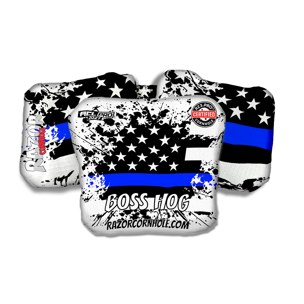 Boss Hog PRO Blue Line Flag Cornhole Bags