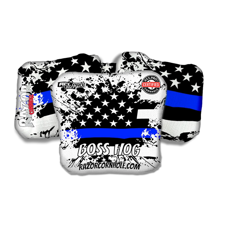 Boss Hog PRO Blue Line Flag Cornhole Bags