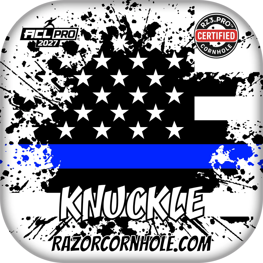 Knuckle PRO Blue Line Flag Cornhole Bags