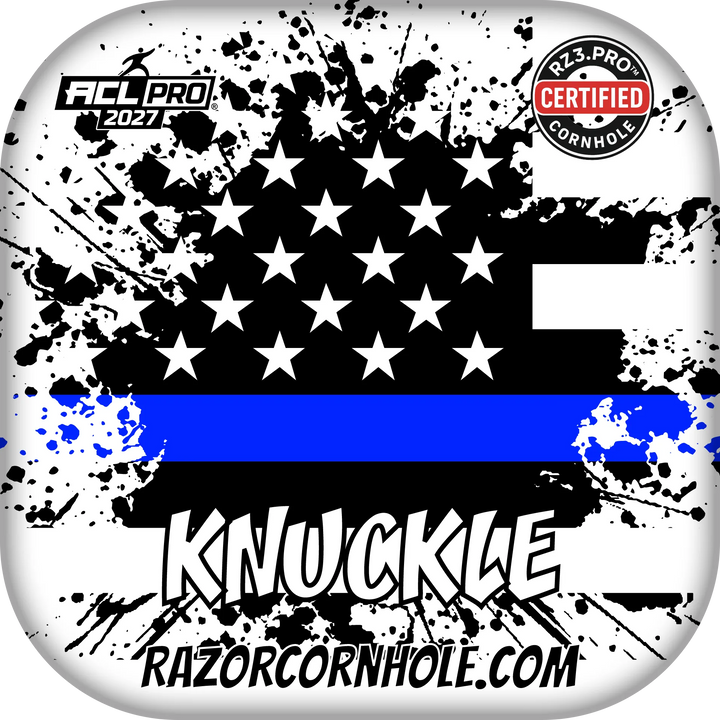 Knuckle PRO Blue Line Flag Cornhole Bags
