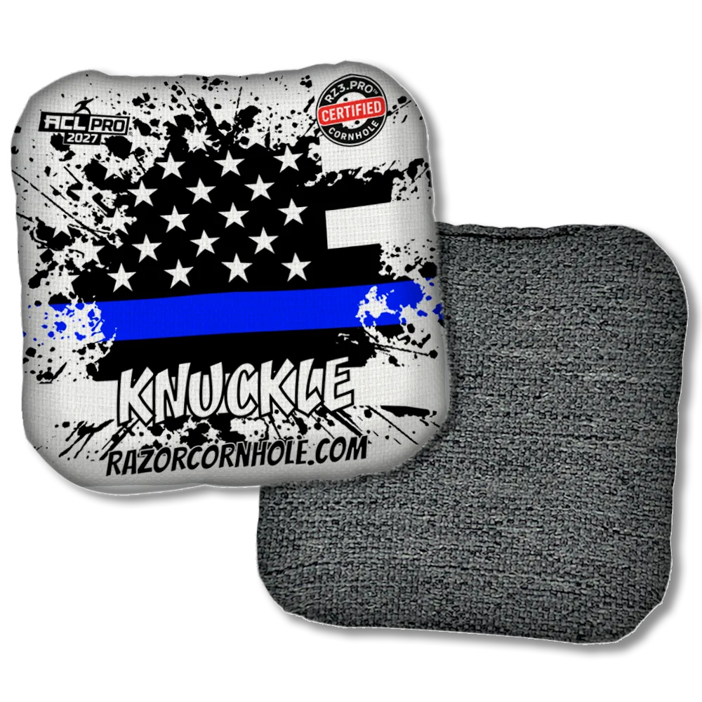 Knuckle PRO Blue Line Flag Black Back Product View