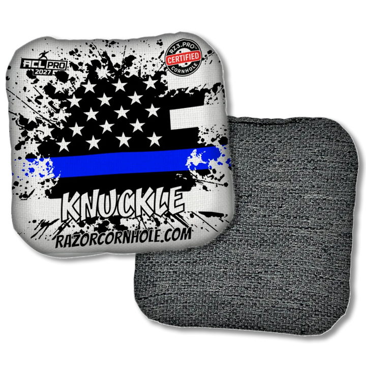 Knuckle PRO Blue Line Flag Black Back Product View