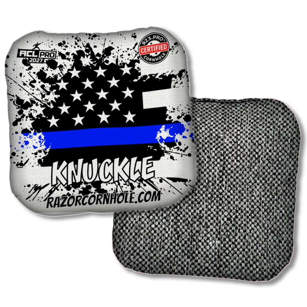 Knuckle PRO Blue Line Flag Gray Back Product View