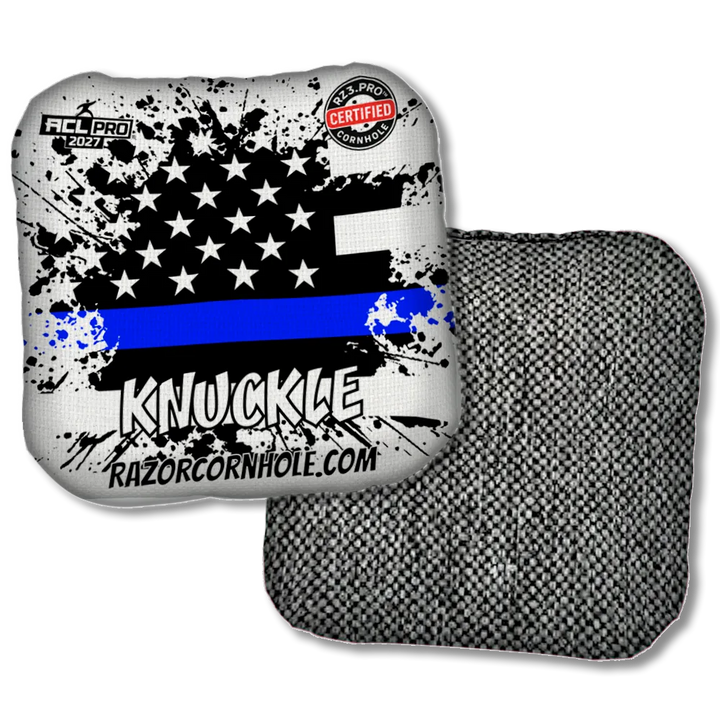 Knuckle PRO Blue Line Flag Gray Back Product View