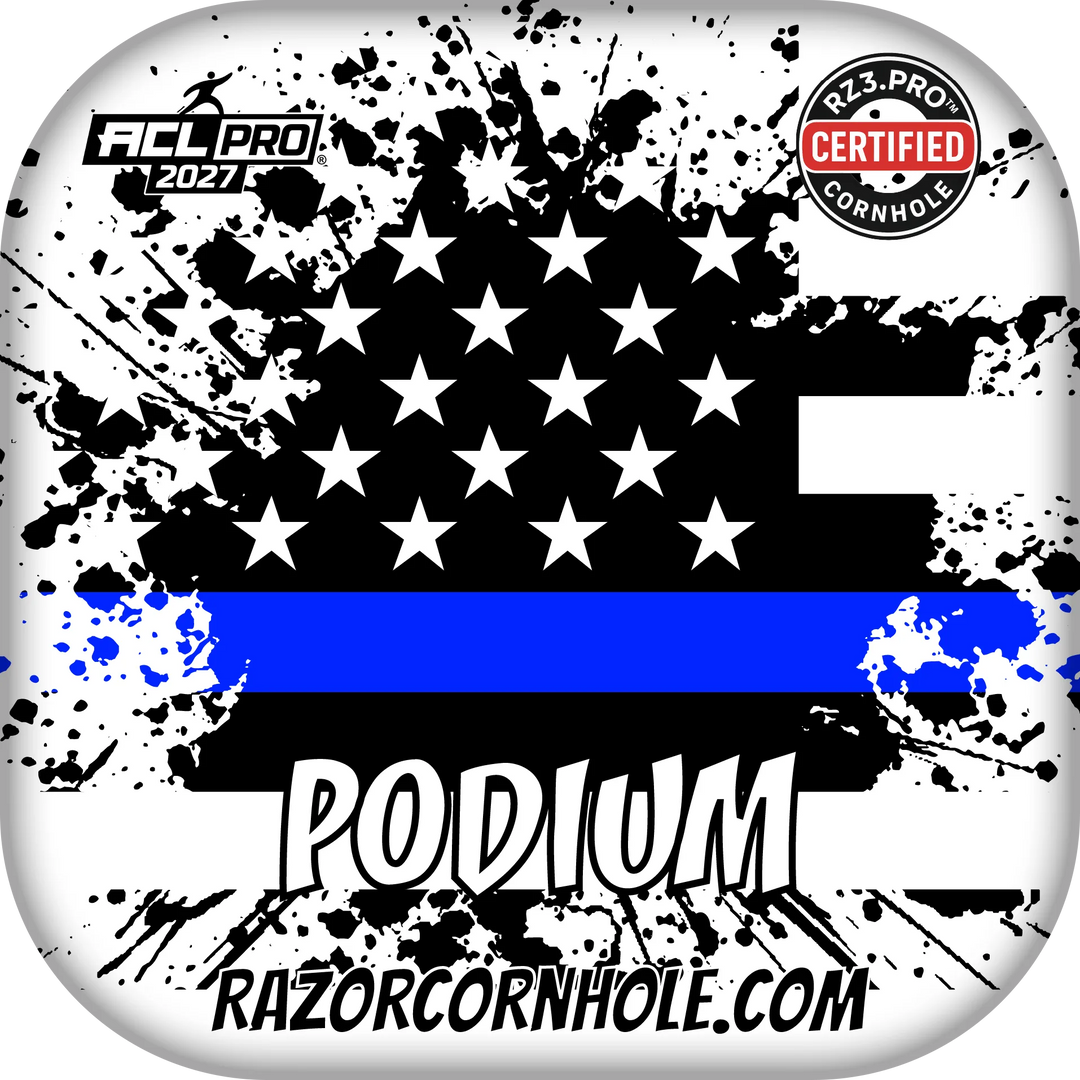Podium PRO Blue Line Flag Cornhole Bags