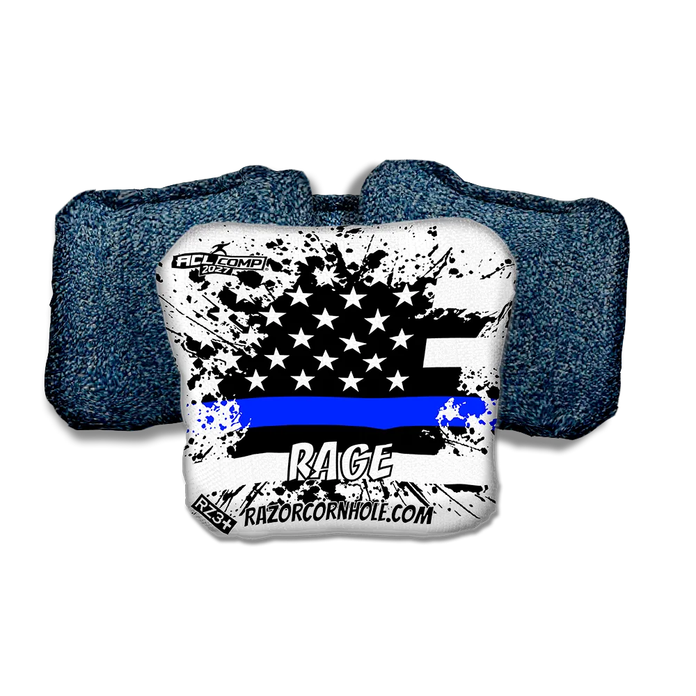 Rage COMP Blue Line Flag Blue Back Cornhole Bags