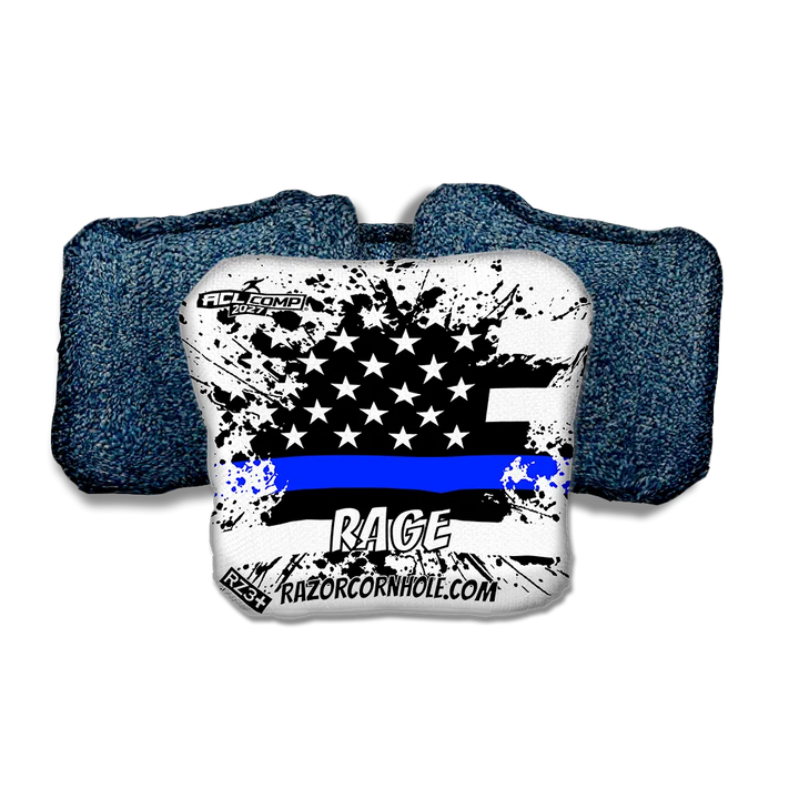 Rage COMP Blue Line Flag Blue Back Cornhole Bags