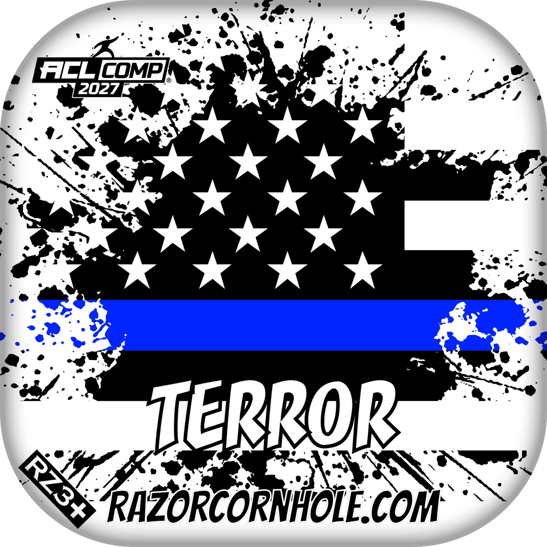 Terror COMP Blue Line Flag Cornhole Bags